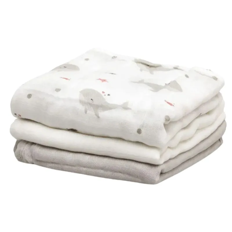 Kiokids Pack 3 Muselinas Bambú 70 x 70 cm