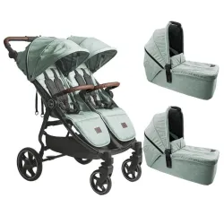 Niu Vent Twin Cochecito Gemelar + con 2 Capazos