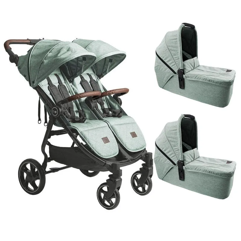 Niu Vent Twin Cochecito Gemelar + con 2 Capazos