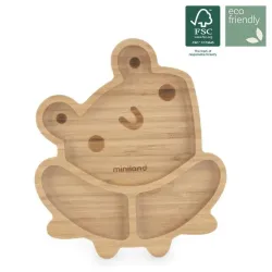 Miniland Plato C de madera con ventosa Frog