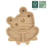 Miniland Plato C de madera con ventosa Frog
