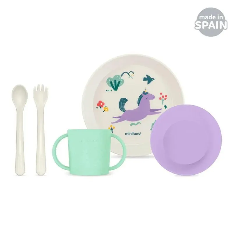 Set de mesa bebé Miniland Mealset Dreamland – Comida segura y práctica
