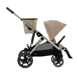 Cybex Gazelle S Cochecito para 1 o 2 Niños convertible en doble color Almond Beige