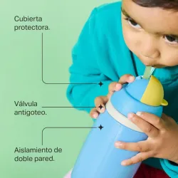 Tommee Tippee Active Straw botella isotérmica con pajita