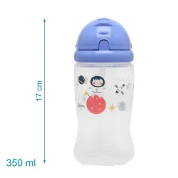 Kiokids Botella con Pajita 350 ml para Bebé +6 Meses