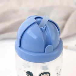 Kiokids Botella con Pajita 350 ml para Bebé +6 Meses