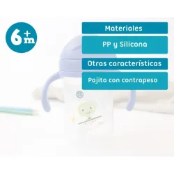 Kiokids Taza de aprendizaje con asas 300 ml