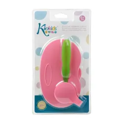 Kiokids Cuenco doble antideslizante con tapa y cuchara