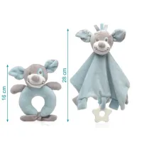 Kiokids Set de Doudou y Sonajero Perrito
