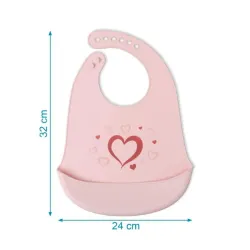 Kiokids Babero Silicona Corazón