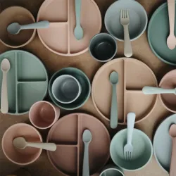 Mushie Pack 2 cuharas silicona