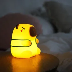 InnoGIO Luz Nocturna Capibara de Silicona LED Recargable para bebé