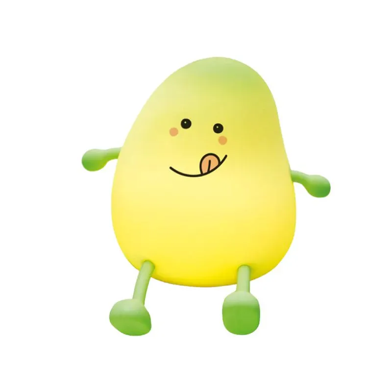 InnoGIO Luz Nocturna Mango de Silicona LED Recargable para bebé