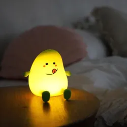 InnoGIO Luz Nocturna Mango de Silicona LED Recargable para bebé