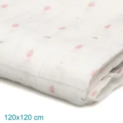 Kiokids Muselina Bambú 120 x 120 cm Hojas