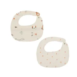 Bimbidreams Pack de 2 baberos 19 x 19 cm