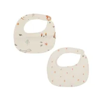 Bimbidreams Pack de 2 baberos 19 x 19 cm