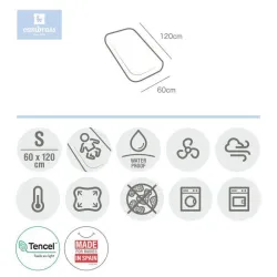 Cambrass Sábana bajera impermeable Tencel Cuna 60x120 cm