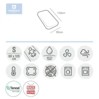 Cambrass Sábana bajera impermeable Tencel Cuna 60x120 cm