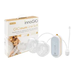 InnoGIO GIOmum Line Soft Extractor de Leche Eléctrico Doble con Aspirador Nasal GIO-360