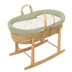 Bimbidreams Moisés de mimbre y patas madera