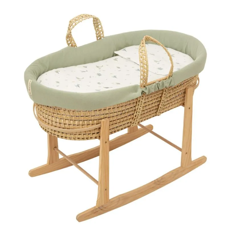 Bimbidreams Moisés de mimbre y patas madera