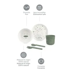 Miniland Naturmeal Vajilla infantil de material bio