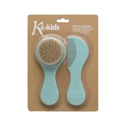Kiokids Set de peine y cepillo de cerdas naturales