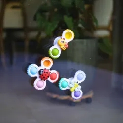 Bo Jungle Sticky Spinner Compañeros | Juguete Sensorial Bebé