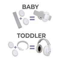 Auriculares Dooky 2-en-1 bebé y junior | Protección auditiva hasta 12 años