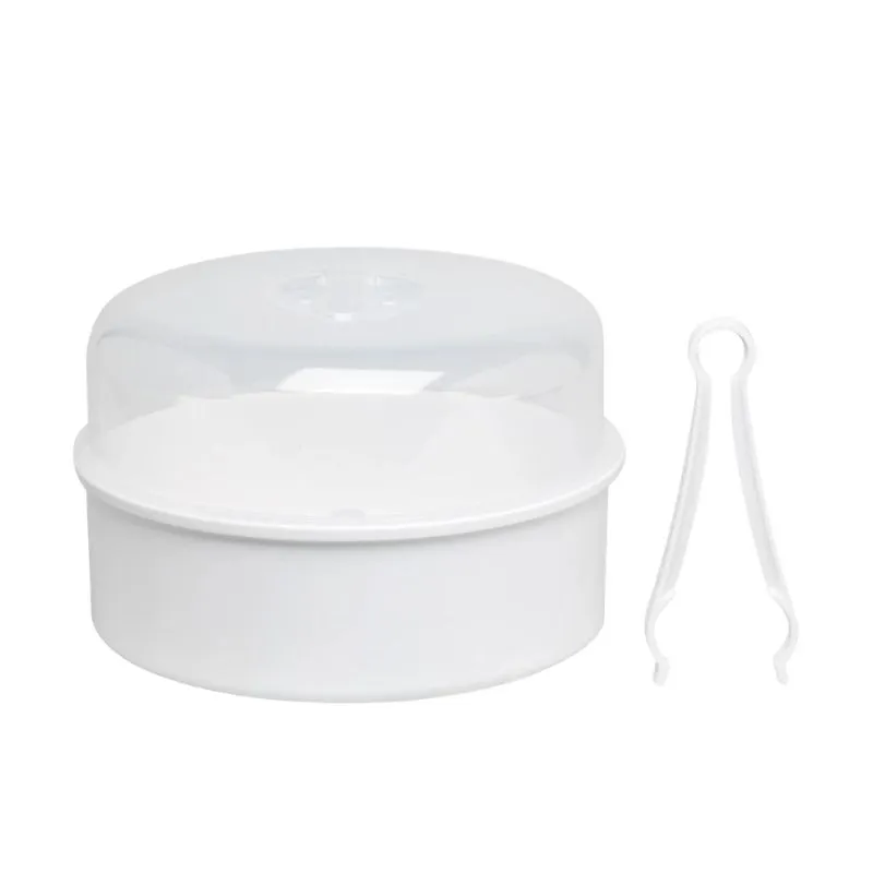 sterilizador microondas bebé Kiokids con pinzas – Limpieza rápida y segura