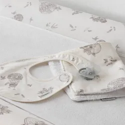 Cambrass Babero Redondo con Velcro | Babero Bebé Algodón