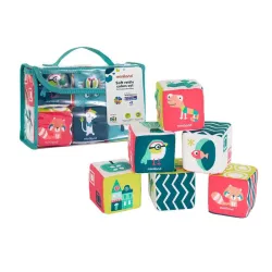 Set cubos sonajero Blandit Miniland – Juguete sensorial bebé