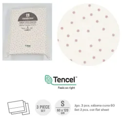 Cambrass Tríptico Sábanas Cuna 60x120 cm Tencel