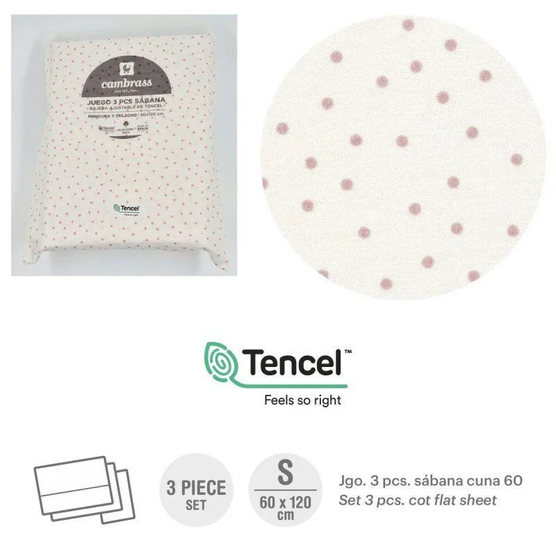 Cambrass Tríptico Sábanas Cuna 60x120 cm Tencel