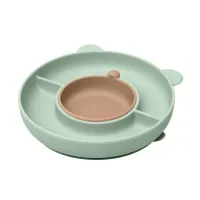 Plato de silicona con ventosa Kiokids – Plato bebé con compartimentos