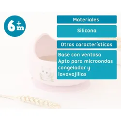 Cuenco de silicona con ventosa Kiokids – Cuenco bebé antideslizante