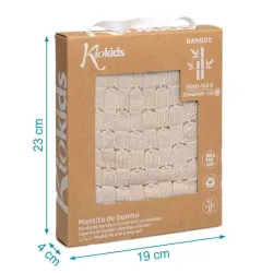 Kiokids Manta de Bambú para Bebé Suave, Transpirable y Antialérgica
