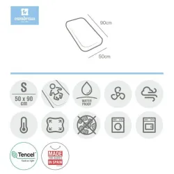 Sábana bajera minicuna 50x90 impermeable Cambrass Tencel