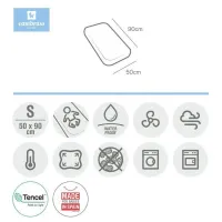 Sábana bajera minicuna 50x90 impermeable Cambrass Tencel