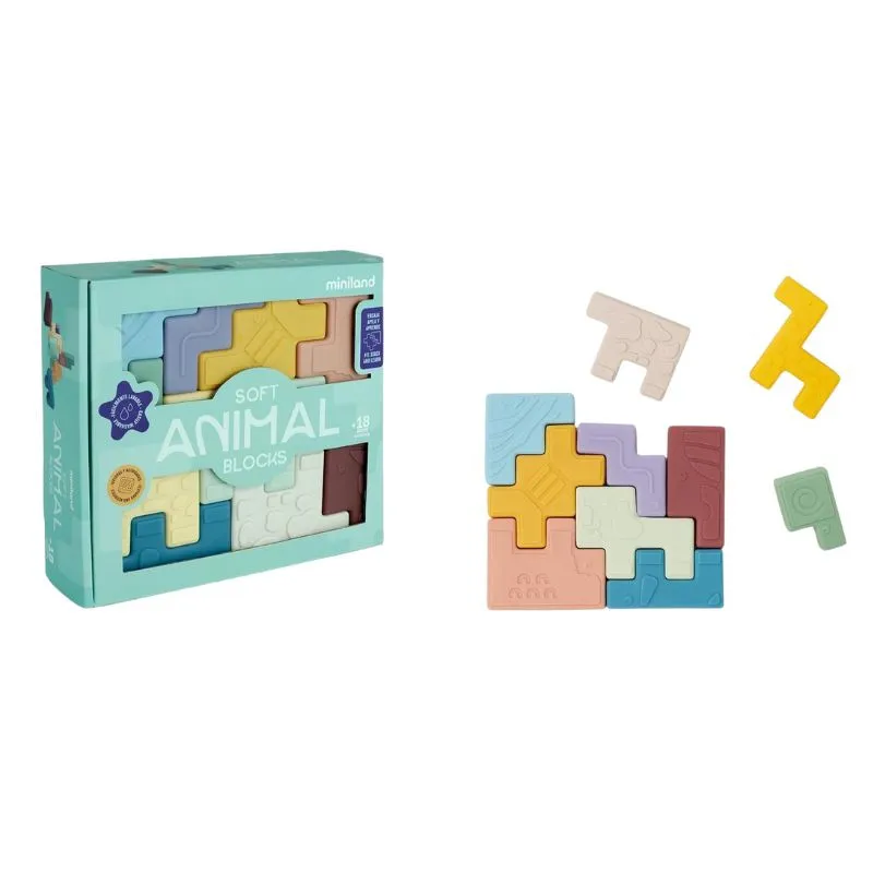 Bloques blandos bebé Miniland | Soft Animal Blocks