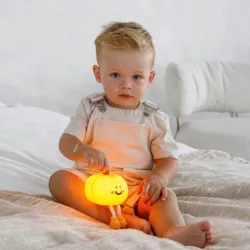 InnoGIO Luz Nocturna Calabaza de Silicona LED Recargable para Bebé