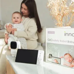InnoGIO GIOSafety Robot Vigilabebés con Cámara, Pantalla y Visión Nocturna Bebé