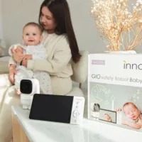 InnoGIO GIOSafety Robot Vigilabebés con Cámara, Pantalla y Visión Nocturna Bebé