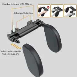 Happy Steps Reposacabezas de asiento para coche ajustable y acolchado