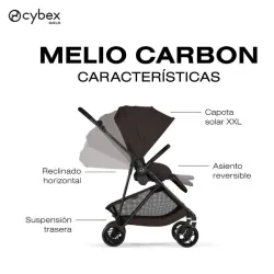 Cybex Melio Carbon Silla de Paseo 2026 Chocolate Brown