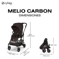 Cybex Melio Carbon Silla de Paseo 2026 Chocolate Brown