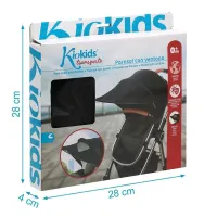 Kiokids Parasol Adicional para Cochecito Infantil Negro