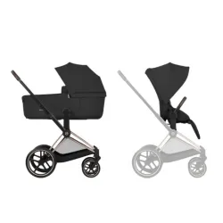 Cybex Priam Comfort Collection Duo 2026_Sepia Black_chasis Rosegold