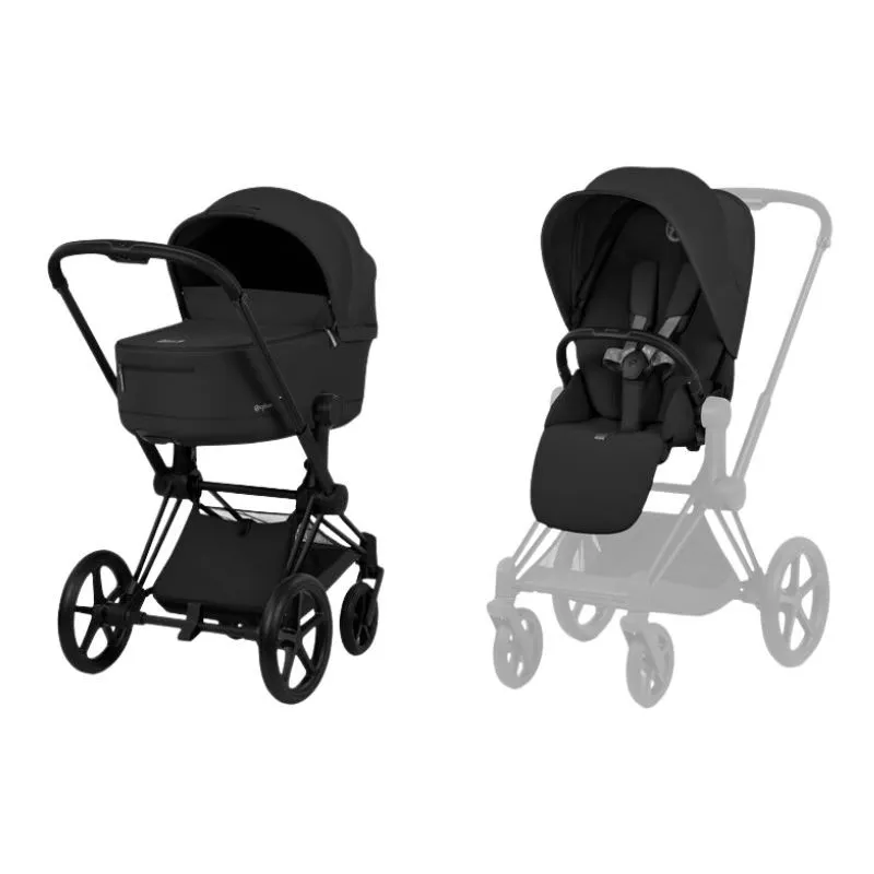 Cybex Priam Comfort Collection Duo 2026_Sepia Black_chasis Matt Black